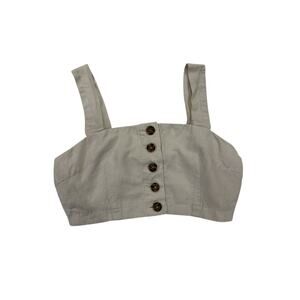 Forever 21 Crop Top Tan Color Size S